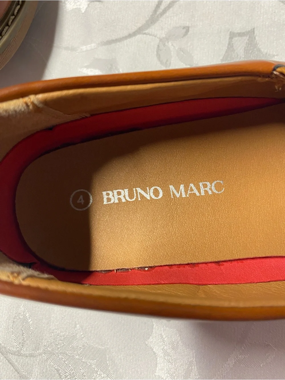 Youth Tan Dress Loafers with Metal Bit Accent